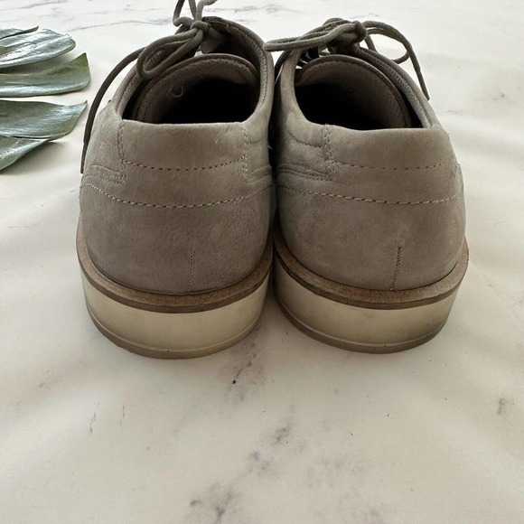 Ecco Mens Oxford Derby Shoes Size EU 42 US 8 Light Gray Suede Leather Lace Up - Picture 5 of 9